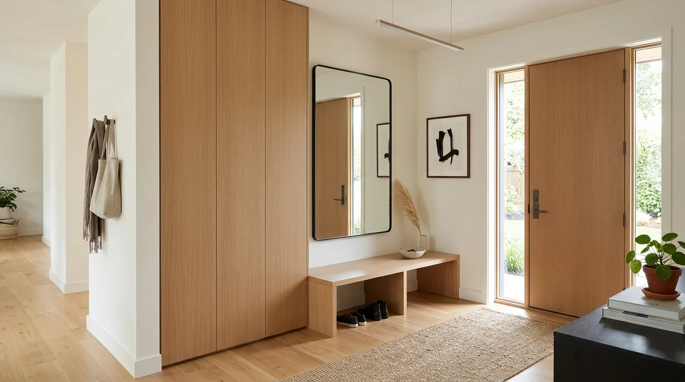 Keep the sightlines clear so the room feels open inspiration for an entryway.